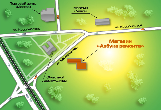 Схема проезда до магазина